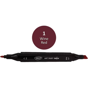 Alkoholos filctoll kétvégű, Daco "Art Duet" - 1 Wine Red Alkoholos filctoll kétvégű, Daco "Art Duet" - 1 Wine Red