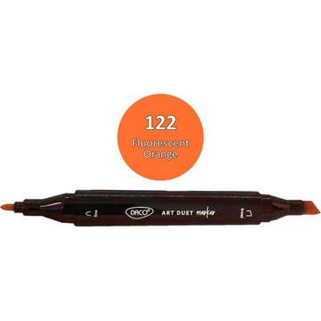 Alkoholos filctoll kétvégű, Daco "Art Duet" - 122 Fluo Orange