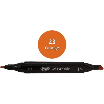 Alkoholos filctoll kétvégű, Daco "Art Duet" - 23 Orange