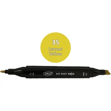 Alkoholos filctoll kétvégű, Daco "Art Duet" - 35 Lemon Yellow Alkoholos filctoll kétvégű, Daco "Art Duet" - 35 Lemon Yellow