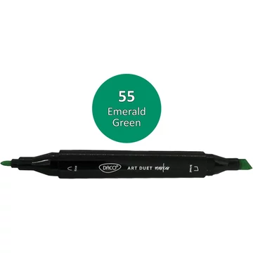 Alkoholos filctoll kétvégű, Daco "Art Duet" - 55 Emerald Green