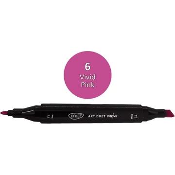 Alkoholos filctoll kétvégű, Daco "Art Duet" - 6 Vivid Pink Alkoholos filctoll kétvégű, Daco "Art Duet" - 6 Vivid Pink
