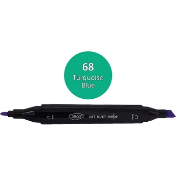 Alkoholos filctoll kétvégű, Daco "Art Duet" - 68 Turquoise Blue Alkoholos filctoll kétvégű, Daco "Art Duet" - 68 Turquoise Blue