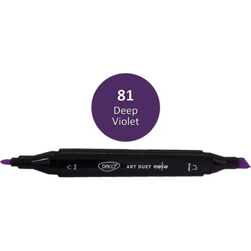 Alkoholos filctoll kétvégű, Daco "Art Duet" - 81 Deep Violet