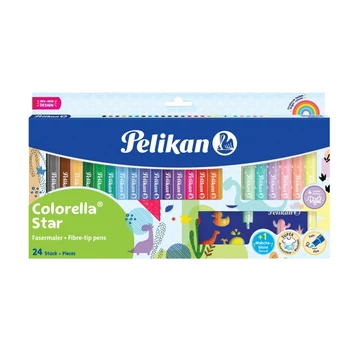 Filctoll Pelikan Colorella Star 24 színű sablonnal