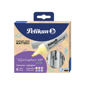 Szövegkiemelő Pelikan, 6 pasztell színből álló készlet Szövegkiemelő Pelikan, 6 pasztell színből álló készlet