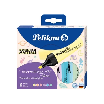 Szövegkiemelő Pelikan/ 6 db-os, pasztell szín Szövegkiemelő Pelikan/ 6 db-os, pasztell szín