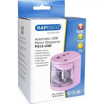 Rapesco PS12-USB Kétlyukú Hegyező USB töltővel