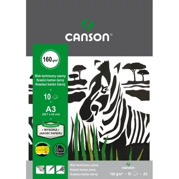 CANSON Fekete fotókarton blokk A/3, 10ív CANSON Fekete fotókarton blokk A/3, 10ív