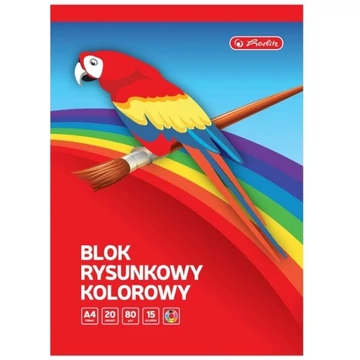 Színespapír-blokk Herlitz A/4, 20 ív Színespapír-blokk Herlitz A/4, 20 ív