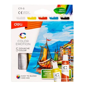 Deli tempera, color emotion, gouache 5x12ml Deli tempera, color emotion, gouache 5x12ml