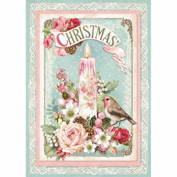 Rizspapír 21x29,7cm, Christmas Candle