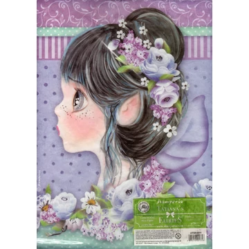 Rizspapír 21x29,7cm, lila tündér