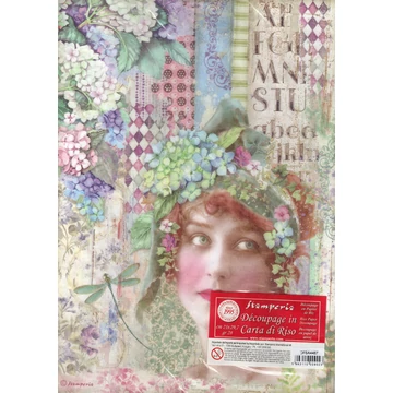 Rizspapír 21x29,7cm, hölgy