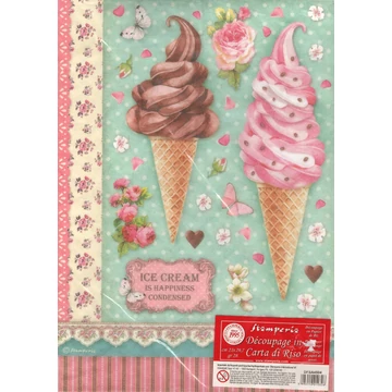 Rizspapír 21x29,7cm, jégkrém