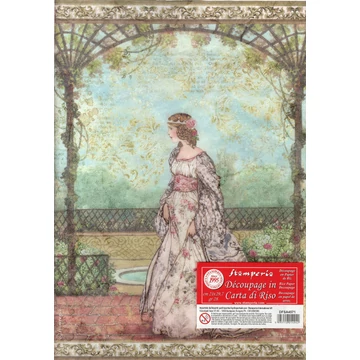 Rizspapír 21x29,7cm, Csipkerózsika