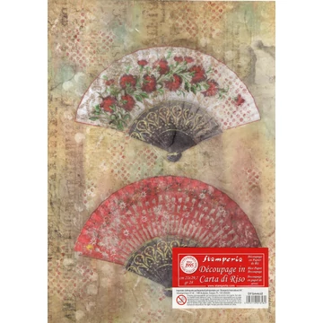 Rizspapír 21x29,7cm, legyezők