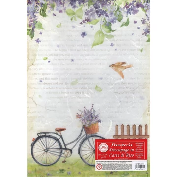 Rizspapír 21x29,7cm, bicycle