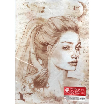 Rizspapír 29,7x42cm, hölgy