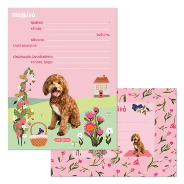 Ars Una Partimeghívó borítékkal - Cute Animals Doggie Ars Una Partimeghívó borítékkal - Cute Animals Doggie