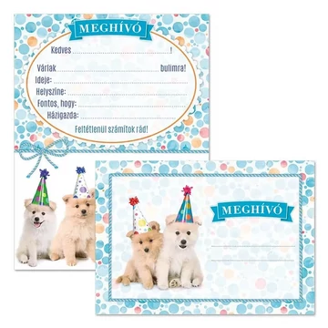 Ars Una Partimeghívó borítékkal - Kutyusos Ars Una Partimeghívó borítékkal - Kutyusos