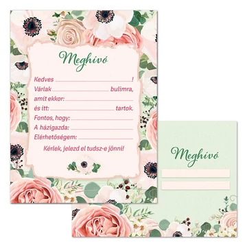 Ars Una Partimeghívó borítékkal - Rózsák Ars Una Partimeghívó borítékkal - Rózsák