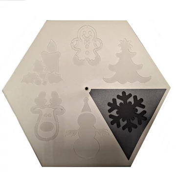 Karácsonyi tekerős dekorsablon, 6 különböző mintával Karácsonyi tekerős dekorsablon, 6 különböző mintával