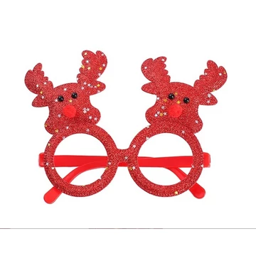 Party szemüveg  rénszarvas csillogó piros Party szemüveg  rénszarvas csillogó piros