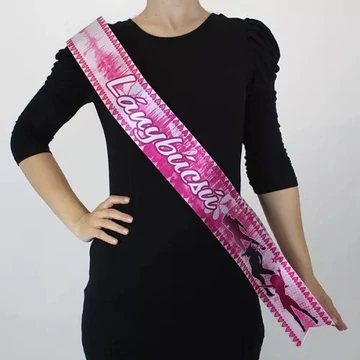 Lánybúcsú Feliratú Party Vállszalag