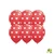 11 inch-es Big Hearts Red and White Szives Szerelmes Lufi (6db/csomag)