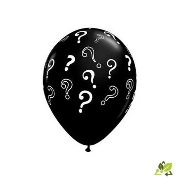 16 inch-es Question Marks Onyx Black Lufi (5db/csomag)