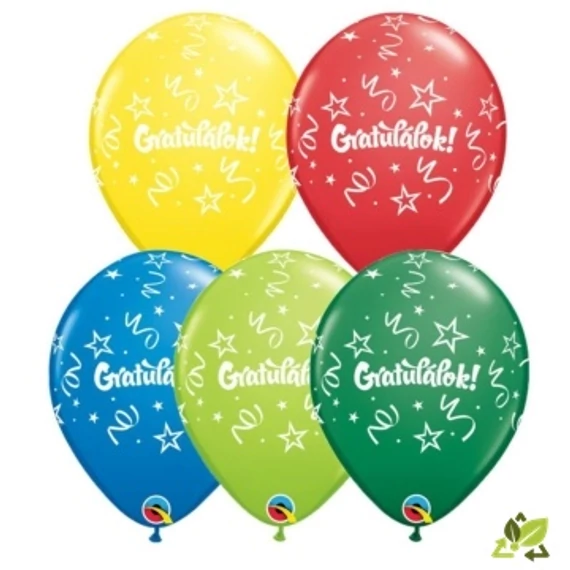 11 inch-es Gratulálok Special Asst. Lufi Ballagásra (6db/csomag)