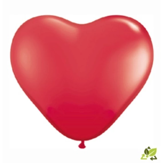 11 inch-es Red (Standard) Szív Latex Lufi (6db/csomag)