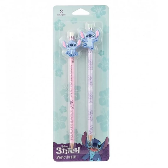 Grafitceruza, HB, 2 db-os - Stitch Pink & Purple