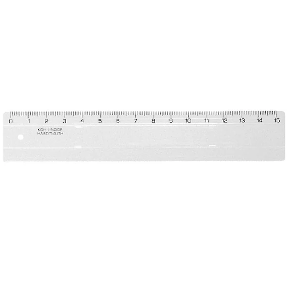 Vonalzó, egyenes 15 cm, KOH-I-NOOR