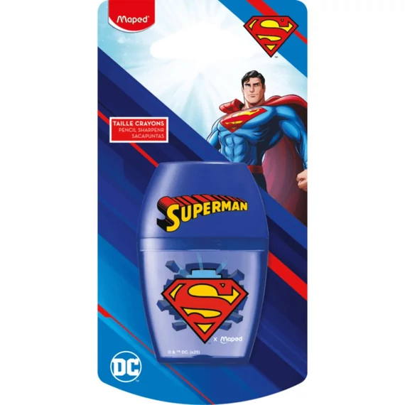 Hegyező, egylyukú, tartályos, MAPED "Superman Shaker"