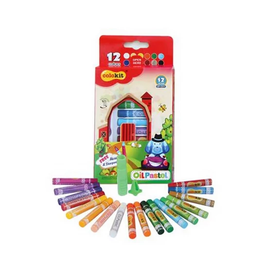 Olajpasztell kréta ColoKit, 12 színű