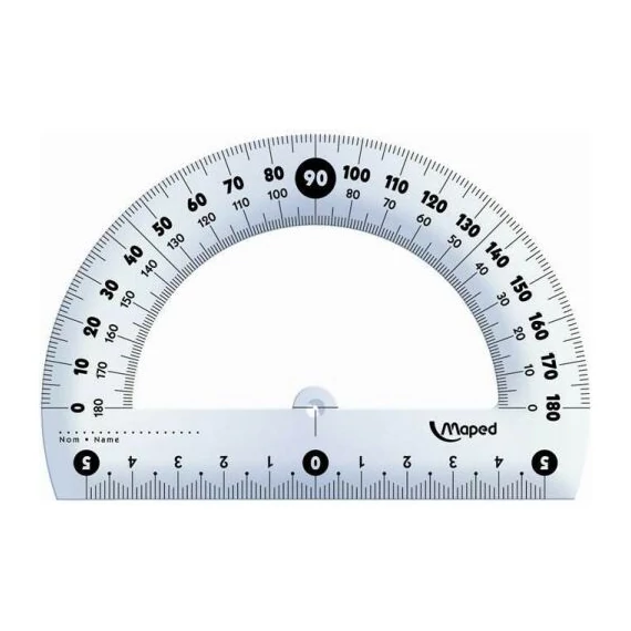Szögmérő 180, MAPED, 12 cm