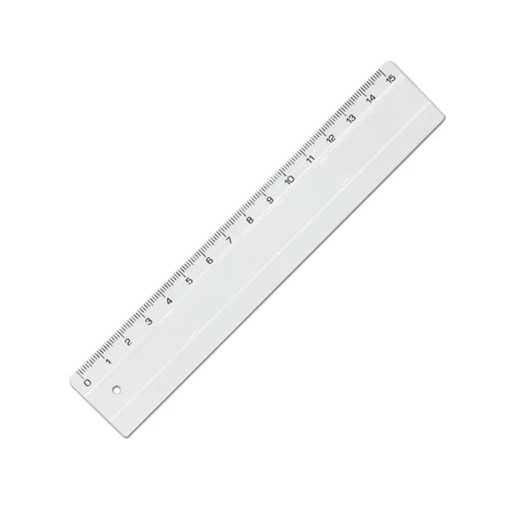 Vonalzó 15cm műanyag, átlátszó