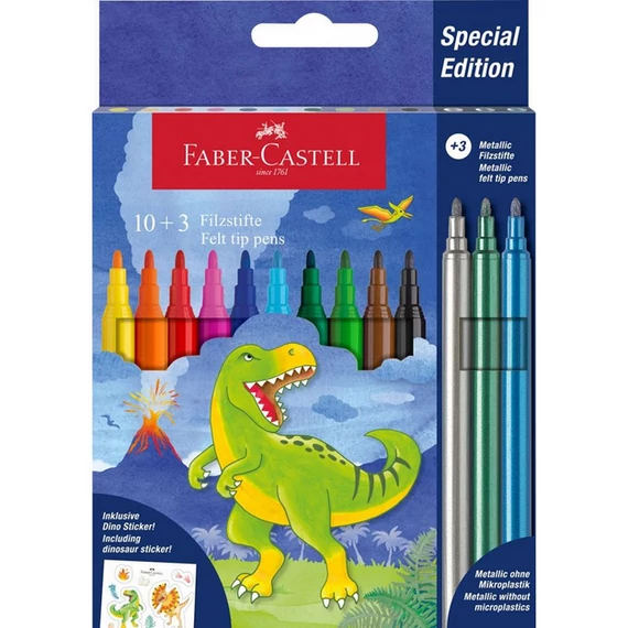 Faber Castell filctoll készlet, 13 db-os - Dinó