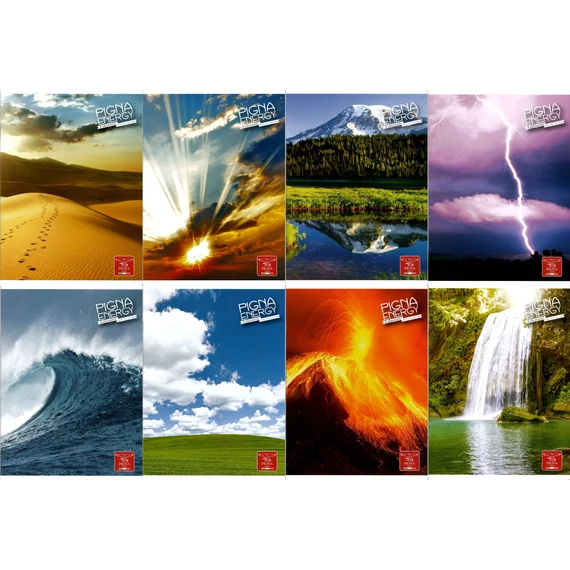  PIGNA kockás füzet, 27-34 - Energy, 4 elementi