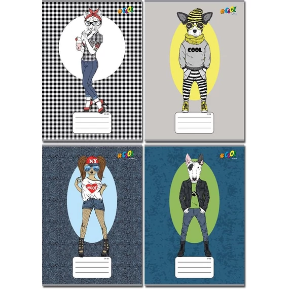 Cool by Victoria vonalas füzet, 21-32 - Animal Fashion