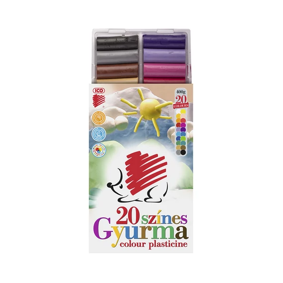 Gyurma színes, 400g, 20db/csomag  Süni