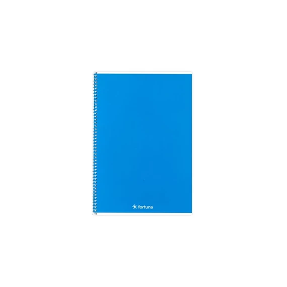 Spirálfüzet FORTUNA Monocolor vonalas A/4 70 lapos - Kék