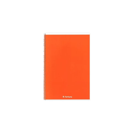 Spirálfüzet FORTUNA Monocolor vonalas A/4 70 lapos - Narancssárga