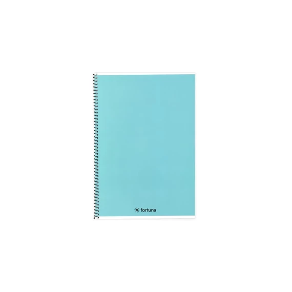 Spirálfüzet FORTUNA Monocolor vonalas A/4 70 lapos - Pasztell kék