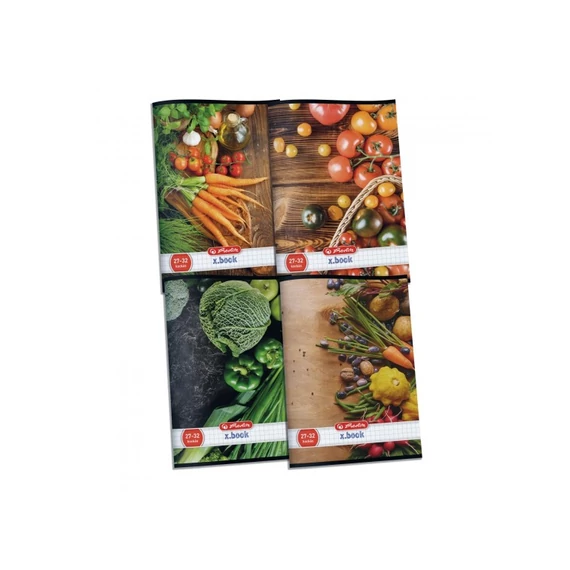 Füzet Herlitz A/5, 27-32, kockás, Zöldségek