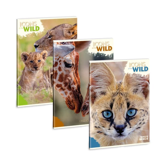  Ars Una kockás füzet, A4, 40 lapos - Icons of the Wild