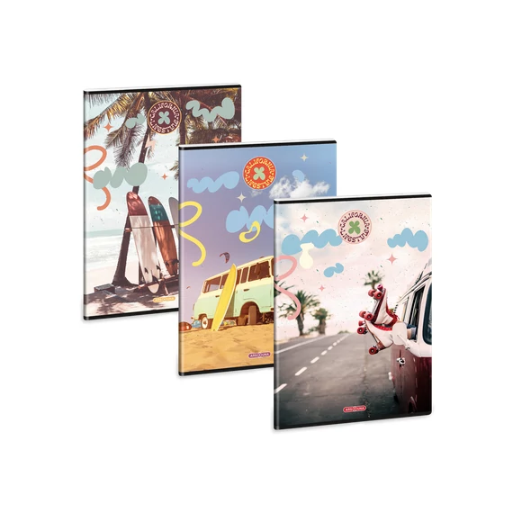 Ars Una vonalas füzet, A4, 40 lapos - California Lifestyle