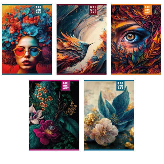  Füzet A/4, 60 lapos kockás - Brightart